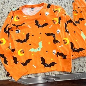 Halloween Bat Print Pajama Set
